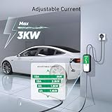 EVJUICION EV Charger Cable Type 2 to 3 Pin Plug 15M, [6/8/10/13A] 3 Pin EV Charger, 3kW Electric Car Charger, IP67/IP54 Type 2 Charging Cable 3 Pin with 3 LED Indicator Lights, for Type 2 EVs & PHEV - Image 3