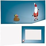 Collectors Gallery Jolly Santa Holiday Photo Folder for 6x4 (Landscape) Prints (Sold in 25's) - 4x6
