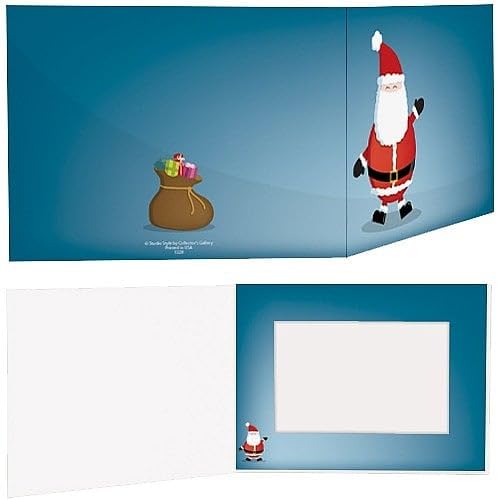 Collectors Gallery Jolly Santa Holiday Photo Folder for 6x4 (Landscape) Prints (Sold in 25's) - 4x6