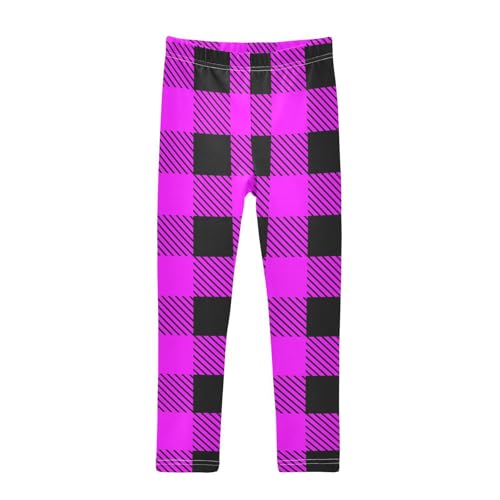 Plaid Purple Black Little Girls Shorts Cotton Cartwheel Shorts Summer Clothes for Performance