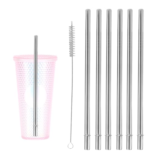 6pcs pailles acier inoxydable Starbucks Venti 24 oz réutilisables