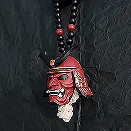 Moanyt Pingente de pendurar para carro, Samurai Hannya japonês Oni capacete carro retrovisor pingent