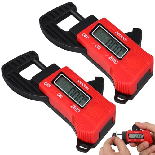 Micrómetro de grosor en el taller de joyería: herramienta de medición digital de 2 micrómetros