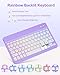 EAMPANG Case with Keyboard Mouse for iPad A16 11th 10th Generation 11/10.9 inch,Rainbow Backlit Detachable Keypad Rotatable Magnetic Cover with Pencil Holder for iPad 11 2025 10 Gen 2022 Purple