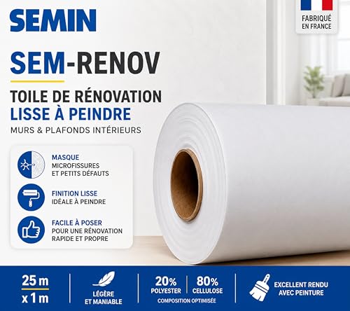 Toile de rénovation Semin pour rénover le salon sans enduit - 3