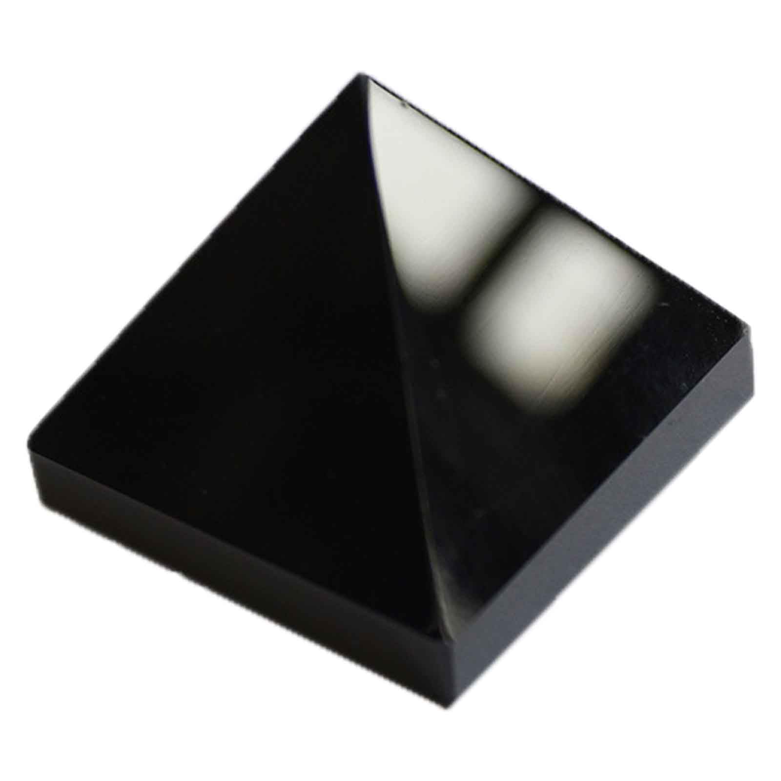 Generatore di energia a Piramide di Cristallo di Ossidiana Nera Naturale Statuina della Grande Piramide di Pietra per Meditazione, Regali di bilanciamento energetico,2.76in(7cm)