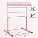 Safly Fun Gymnastics Bar for Kids Ages 3-15 | Sturdy Steel Home Gym, Adjustable Height (3 to 5 ft) with Anti-Slip Base, Easy Assembly