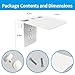 Outlet Shelf Wall Holder - White Built-in Outlet Shelf with Cable Management for Smart Home, Power Tools & Toothbrush - Vertical Duplex Organizer Saves Space, Holds Smart Speakers, Phones & More