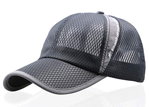 Quick Dry Baseball Caps for Men Sun Protection Caps Lightweight Sport Sun Hat Dark Gray-2