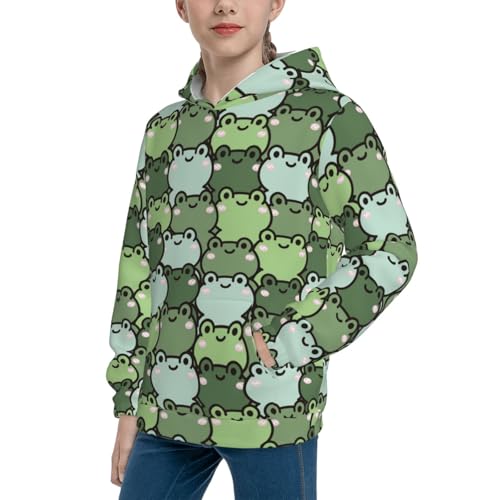 Cute Frog Cartoon Kid Hoodies Boys Sweatshirts Girls Pullover with Pocket2