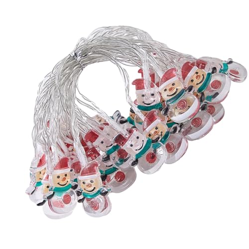 Guirlande lumineuse bonhomme de neige suspendue pour fenêtre et sapin