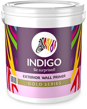 Image of Indigo Exterior Wall Primer Gold Series | Durable Primer | Exterior Paint | 20 Liters | White