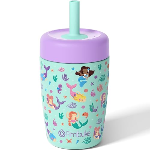 Image of Fimibuke Toddler Cups Spill Proof, 12 OZ Sippy Cup for Toddler Water Bottle