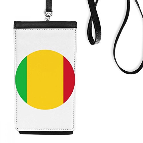 Téléphone noir à l'abri avec cette bourse en cuir Mali