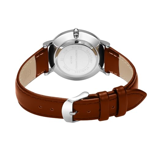 Roberto Marino RM1426 Men’s Luxury Watch – Japanese Quartz, Leather Strap, White Dial, 3 ATM Water Resistant — view 6