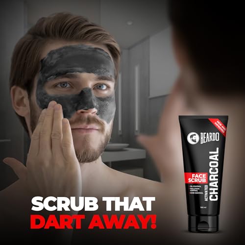 Beardo Charcoal 4-in-1 Giftset for Men | Complete Face & Body kit, pack of 4 (Facewash, Peel-off mask, Scrub, Soap) | Valentines day gift for husband | Gift for boyfriend | Gift for Men 8 41Td5Bjf2EL