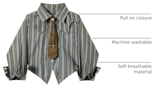Image of SOLY HUX Women's Striped Print Button Down College Shirts Long Sleeve Tie Blouse Tops Preppy Clothes