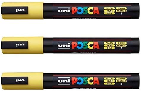 POSCA PC-5M by Uni-Ball - [Pack of 3] White