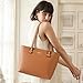 Imagen de Pahajim Bolsos de Mujer Grande PU Cuero Tote Bag Tote Bolso de Hombro Elegante Bolso Shopper para Trabajo Universidad Viaje