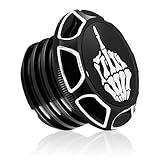 GUAIMI CNC Aluminum Fuel Gas Tank Oil Cap For Harley Davidson Sportster XL 1200 883 X48 Dyna - Middle Finger (Black)