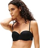 Tommy Hilfiger Damen Trägerloser BH UW0UW06049BDS015 Trägerlos, Schwarz, 80