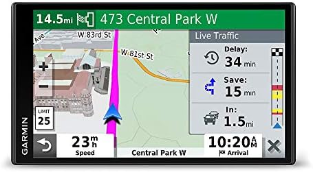 Garmin 010-02038-02 DriveSmart 65, Built-In Voice-Controlled GPS Navigator with 6.95” High-Res Display , Black