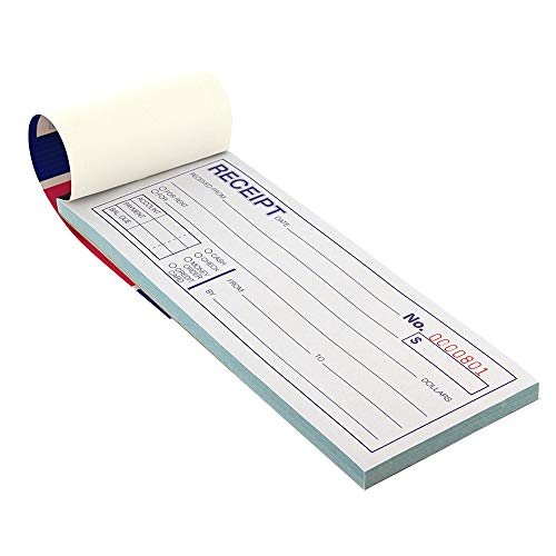 Emraw 2-Part Carbonless Cash Or Rent Receipt Book General Purpose Sales Money Book White And Canary Contractor's Invoice Proposal Form Book Sales Tickets Pack Of 2 #TOP3