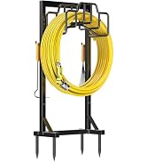 Skycarper Garden Hose Reel Holder Detachable Metal Water Hose Hanger Organizer Heavy Duty Free St...