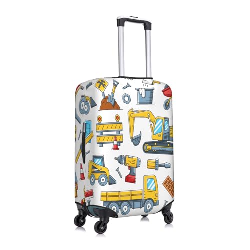 Construction Tools Machinery Luggage Cover for Suitcase, Suitcase Cover Protector Fit 22-24 Inch Luggage Travel Accessories, M3