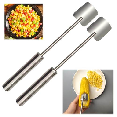 EGZ Corn Cob Peeler Peeler Easy Clean Corn Cob Stainless Steel Splitter Tool Suitable for Home...