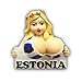 Estonia piękno kobieta 3D magnes na lodówkę naklejka podróżna pamiątki dom i kuchnia dekoracja magnes na lodówkę z Chin