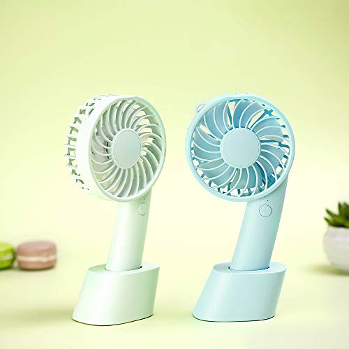 Splenssy Draagbare mini-ventilator USB Small Desktop Silent Holdable Fans Blauw - Image 6