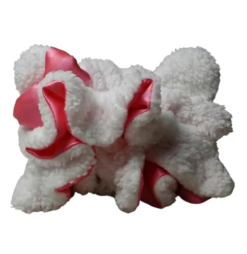 Cute Cat Ear Luxury Satin Lined Sleep Bonnet- Fluffy Fleece Cat Exterior with Pink Satin Trim for Women- Protects Curly Natural and Braided Hair- Soft Warm No-Slip Night Cap