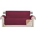 H.VERSAILTEX Reversibile Doubleface Copertura Divano, Copridivano Oversize Impermeabile Copri Divano AntiGraffio e Antiscivolo, Sofa Cover per Cani e Gatti - 190 x 167cm, Borgogna