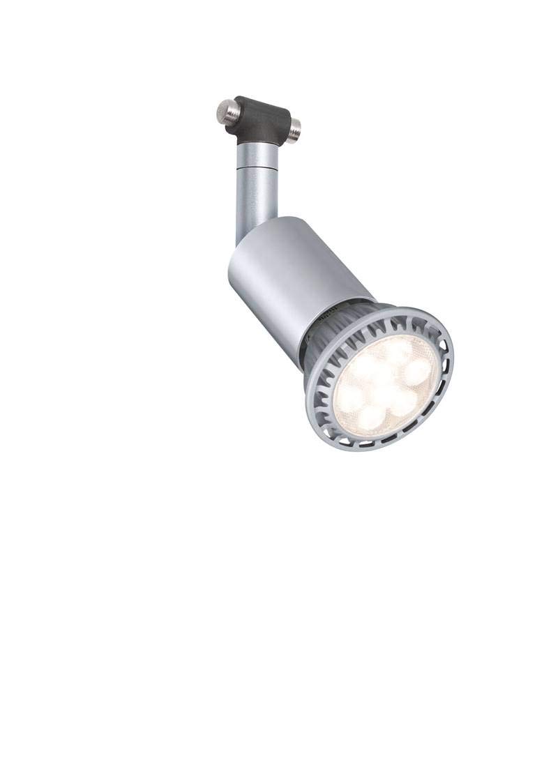 Paulmann punto luce per sistema di cavi per faretti, 94139, Salt, cromato opaco, integrazione per sistema di cavi per faretti, massimo 10 W, GU 5,3, lampadine non incluse