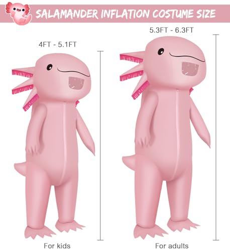 Disfraz Inflable de Axolotl para Niños miniatura 2