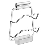 Organizzatore Per Coperchi di Pentole, Scaffale Per Coperchio di Pentole Montato su Porta Dell'armadio a Muro, Supporto Per Organizzazione di Contenitori Per Cucina Tagliere in Alluminio(2 griglia)
