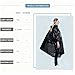 SWOGAA Disposable Rain Ponchos for Adults 6 Pack-50% Extra Thicker Men or Women Waterproof Emergency Rain Ponchos with Hood-Black