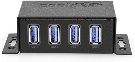 Coolgear USB 3.2 Powered 4 Port Mini Hub with ESD & Surge Protection