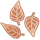 3Pcs Bird Bath Copper Purification Disk 99.99% Pure Copper Water Cleaning Discs 0.6mm Physical Clean Water for All-Season Universal Natural Fit for Outdoor Birdbaths, Bowls, Garden FountainοΌLeafοΌ