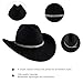 Classic Western Cowboy Hat for Men and Women, Fedora Hat Perfect for Cowgirl Outfits and Cow Girls Outfits Fashionable Tejanas para Mujer Ideal for Cowgirl Look Black