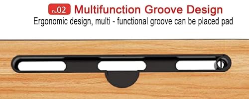 Image of Foldable Wooden Mini Laptop Table for Bed, Smart Study Table with Drawer Kids & Adults (C-Type -.WOOD.)