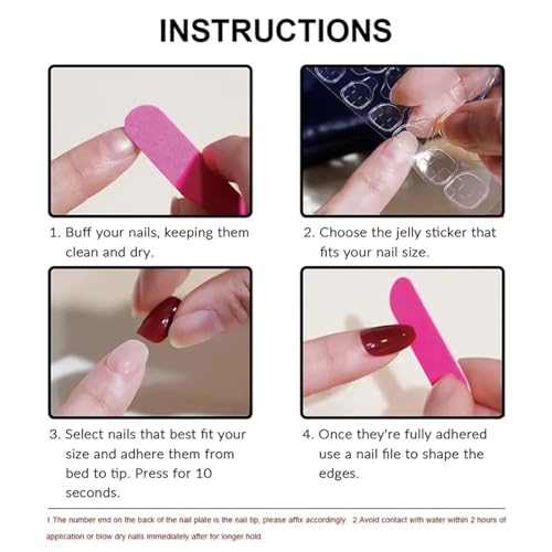 Image of Blue Press on Nails Medium Square Fake Nails with Colorful Flower Design Glossy Glue on Nails Nude Full Cover False Nails Artificial Acrylic Nails Stick on Nails for Women Girls Manicure Art 24Pcs