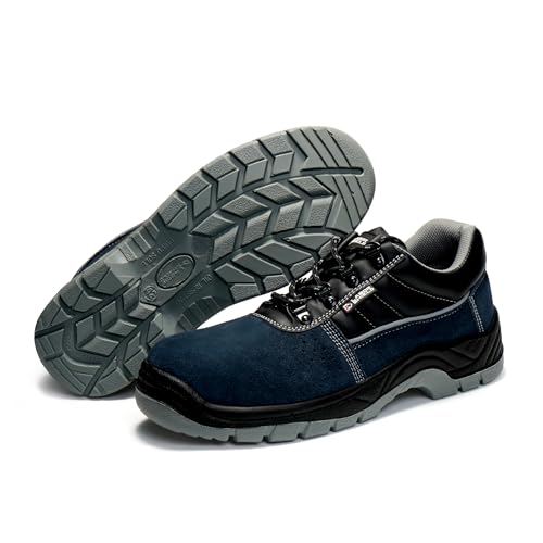 LABOR SHIELD Zapatones de Seguridad Hombre Robustos Punta Acero Zapatos Trabajo Industrial Antiperforación S3 Ci SR FO Antideslizantes Transpirables para Obra Taller Uso Intensivo FM250002 Azul 43 LABOR SHIELD Zapatones de Seguridad Hombre Robustos Punta Acero Zapatos Trabajo Industrial Antiperforación S3 Ci SR FO Antideslizantes Transpirables para Obra Taller Uso Intensivo FM250002 Azul 43