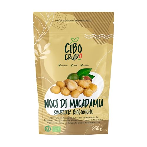 Noci di Macadamia Bio - 250g. Noci Sgusciate Crude non