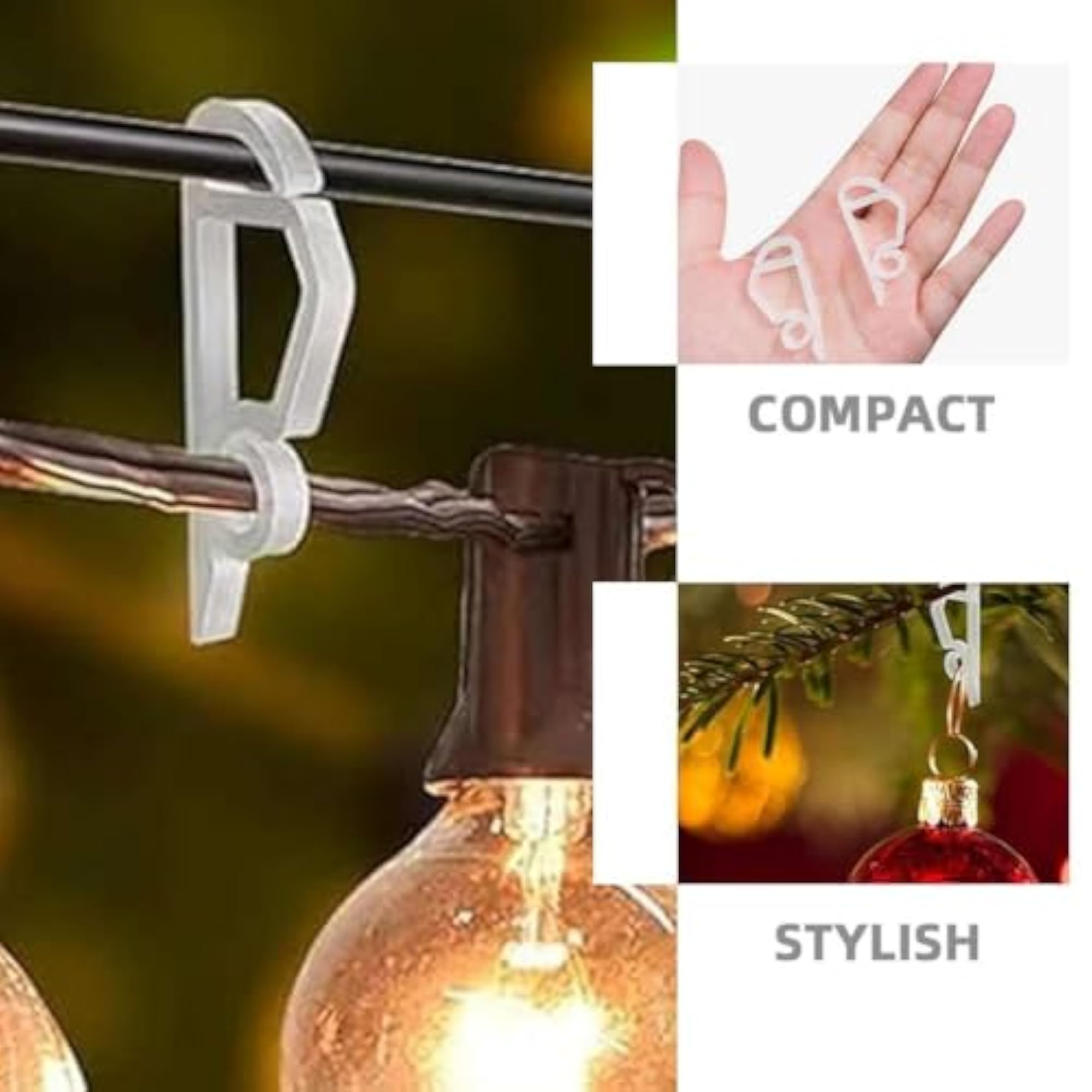 Christmas Light Gutter Clips, 20 Pack