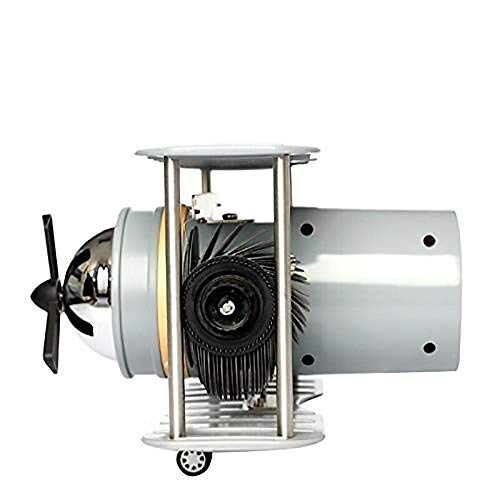 Raxinbang Wall Clock Retro Airplane Propeller Propeller Airplane Retro Automatic Balance Flip Clock Table Table Internal Gear Operation Clock #TOP1