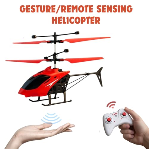 Image of Remote Control Helicopter for Kids | Helicopter with Hand Gravity Sensor, 3D Light & Safety Sensor | Indoor and Outdoor Flying Fun, Multicolor for Boys and Girls