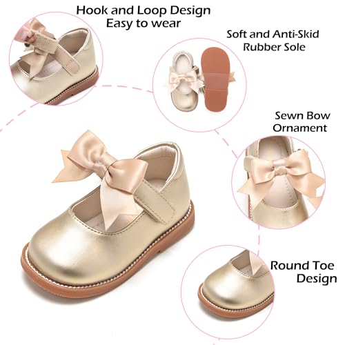 Image of PHIRAMIN Toddler Girl Mary Jane Dress Shoes-Little Girl School Uniform Shoes for Wedding Party