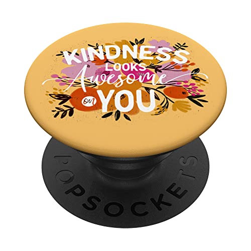 La bondad se ve impresionante en ti. mujeres maestros florales autismo PopSockets PopGrip Intercambiable